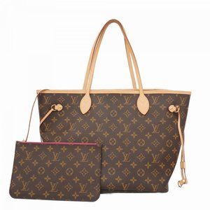 LOUIS VUITTON Brown Monogram Neverfull MM Tote Bag